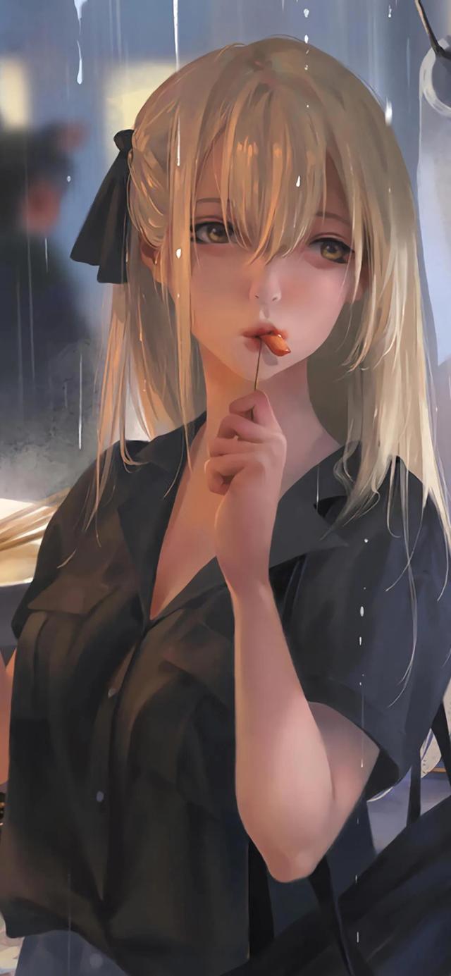 二次元世界的魅力探索，高清全屏美女动态手机壁纸
