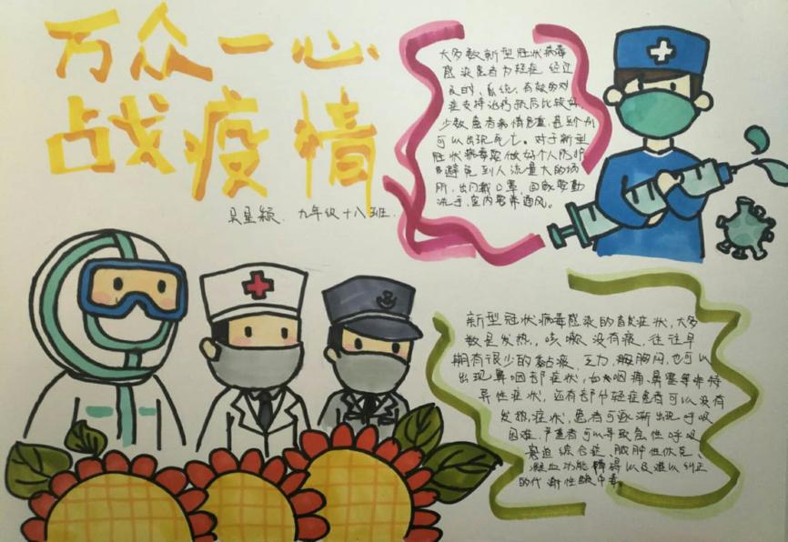 共筑健康防线，绘制新冠疫情防控知识手抄报，守护我们的美好家园